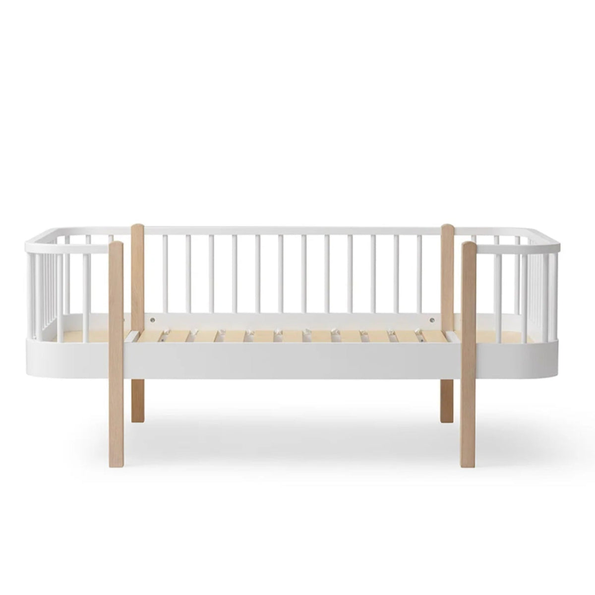 OLIVER FURNITURE - Lit Banquette Junior Wood Original, Blanc/Chêne