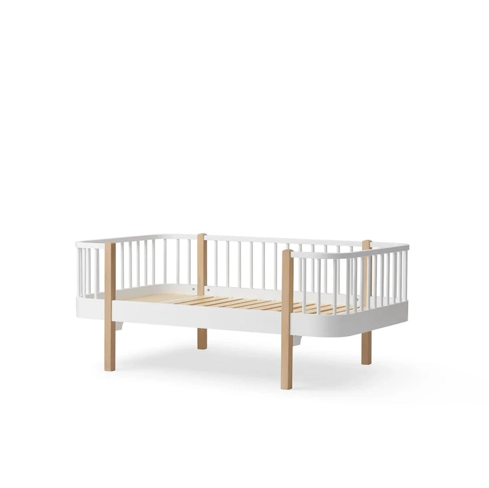 OLIVER FURNITURE - Lit Banquette Junior Wood Original, Blanc/Chêne