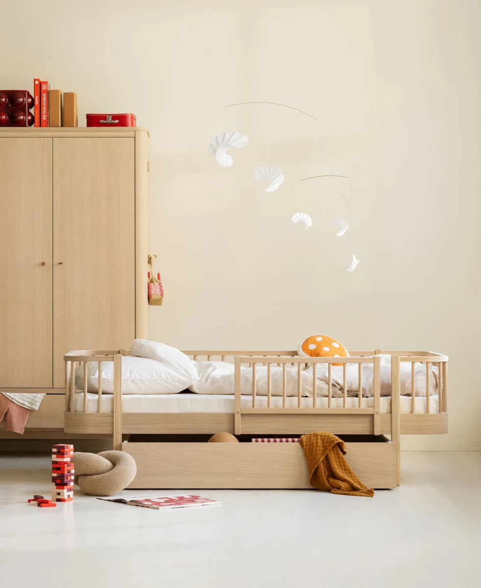 OLIVER FURNITURE-Lit Banquette, Original, 90x200 Cm, Chêne