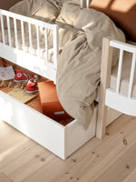 OLIVER FURNITURE - Lit Banquette Wood Original, Blanc/Chêne