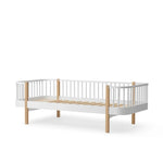 OLIVER FURNITURE - Lit Banquette Wood Original, Blanc/Chêne
