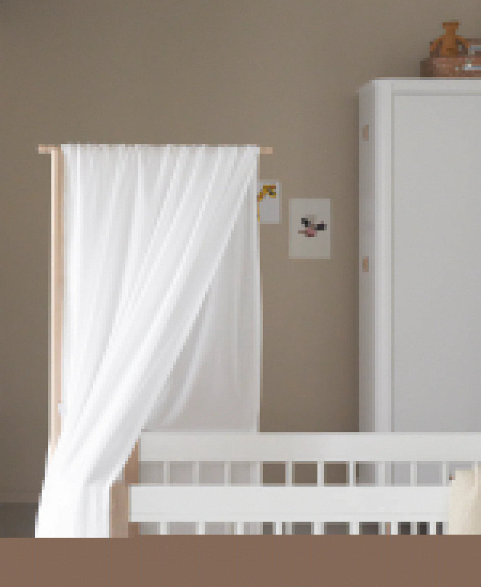 OLIVER FURNITURE - Lit Bébé Évolutif Wood Mini+, Avec Kit Junior Inclus, Blanc