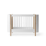 OLIVER FURNITURE - Lit Bébé Évolutif Wood Mini+, Blanc/Chêne