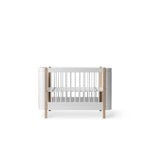 OLIVER FURNITURE - Lit Bébé Évolutif Wood Mini+, Blanc/Chêne