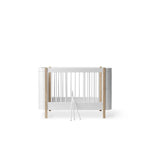 OLIVER FURNITURE - Lit Bébé Évolutif Wood Mini+, Blanc/Chêne