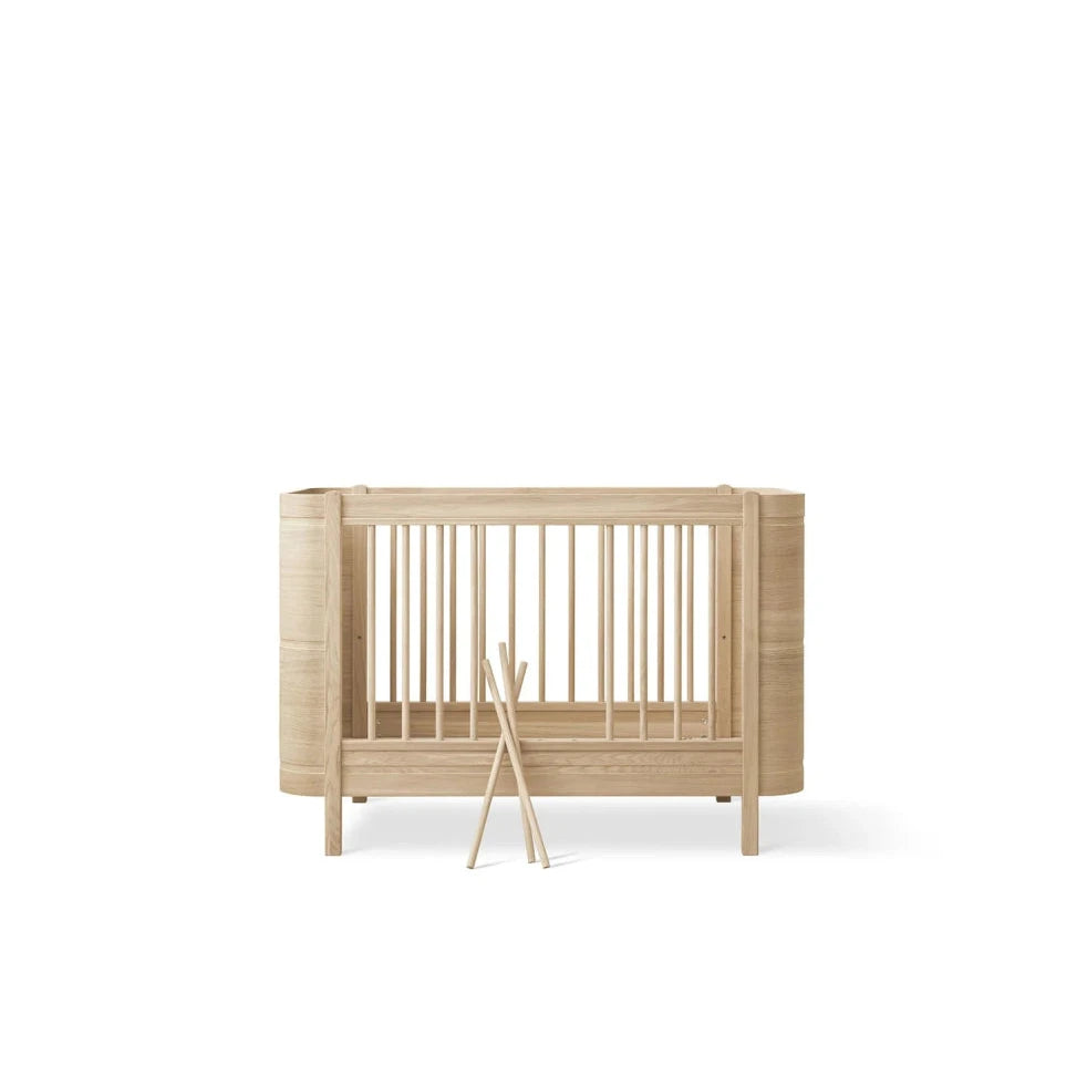 OLIVER FURNITURE - Lit Bébé Évolutif Wood Mini+, Chêne