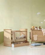 OLIVER FURNITURE-Lit Bébé/Lit Camp Novel Oliver Furniture, 60x120/120x200 Cm, Chêne