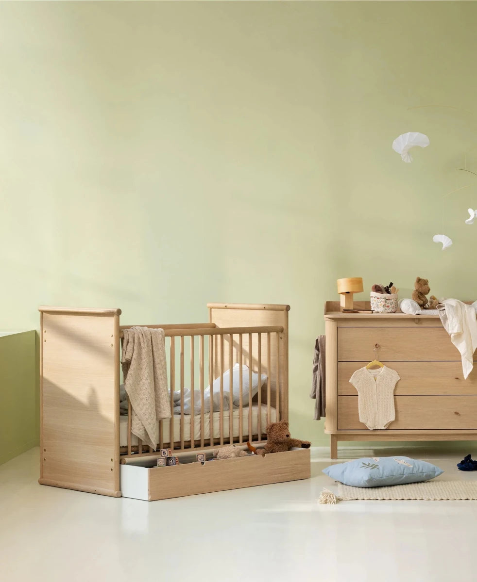 OLIVER FURNITURE-Lit Bébé/Lit Camp Novel Oliver Furniture, 60x120/120x200 Cm, Chêne