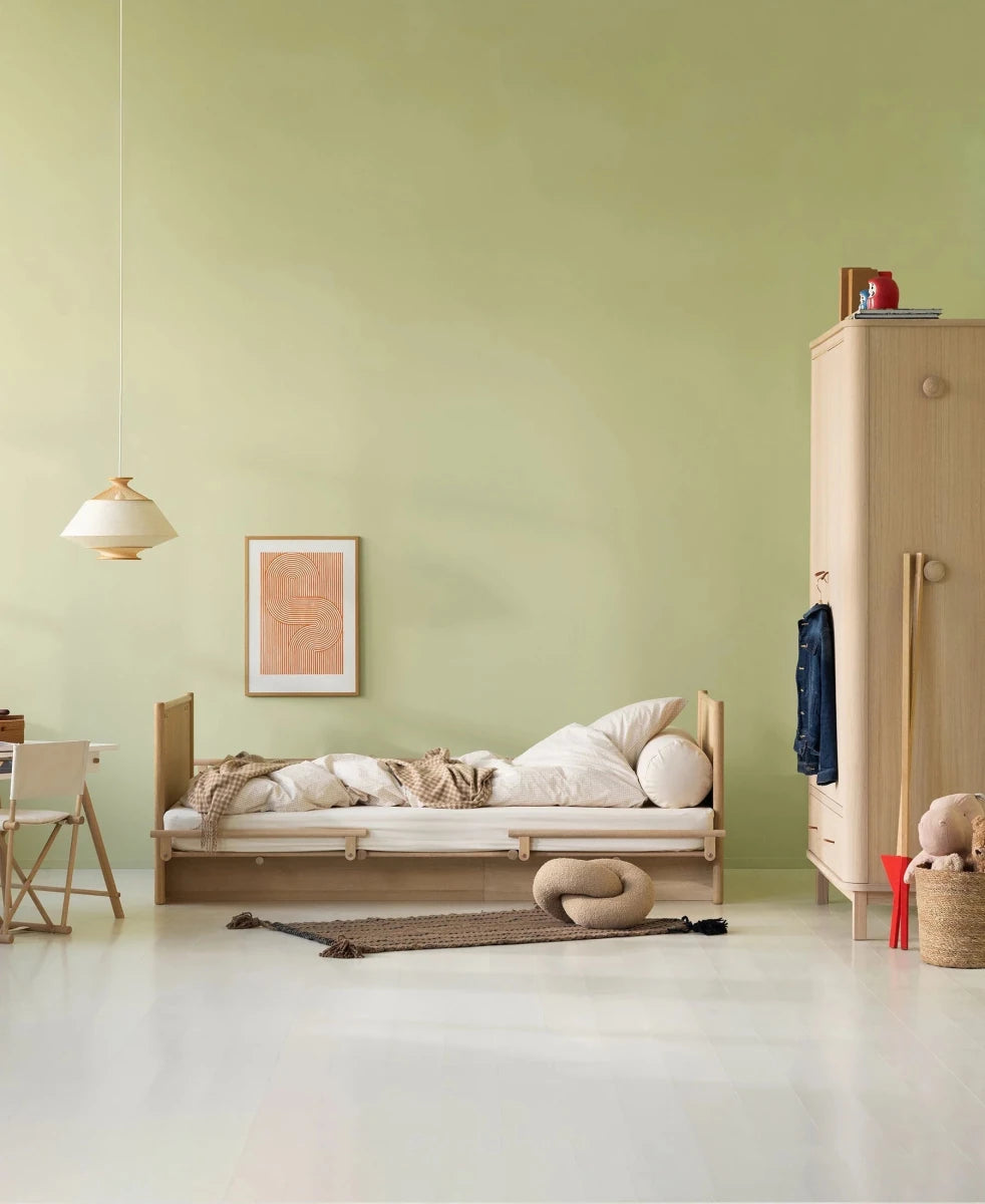 OLIVER FURNITURE-Lit Bébé/Lit Camp Novel Oliver Furniture, 60x120/120x200 Cm, Chêne