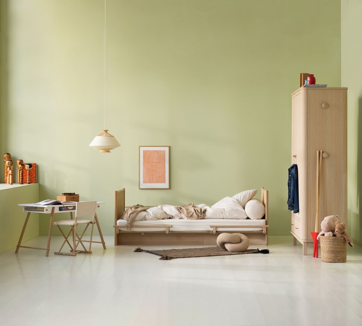 OLIVER FURNITURE-Lit Bébé/Lit Camp Novel Oliver Furniture, 60x120/120x200 Cm, Chêne