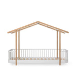 OLIVER FURNITURE - Lit Cabane Oliver Furniture Original, 90x200 Cm, Blanc/chêne