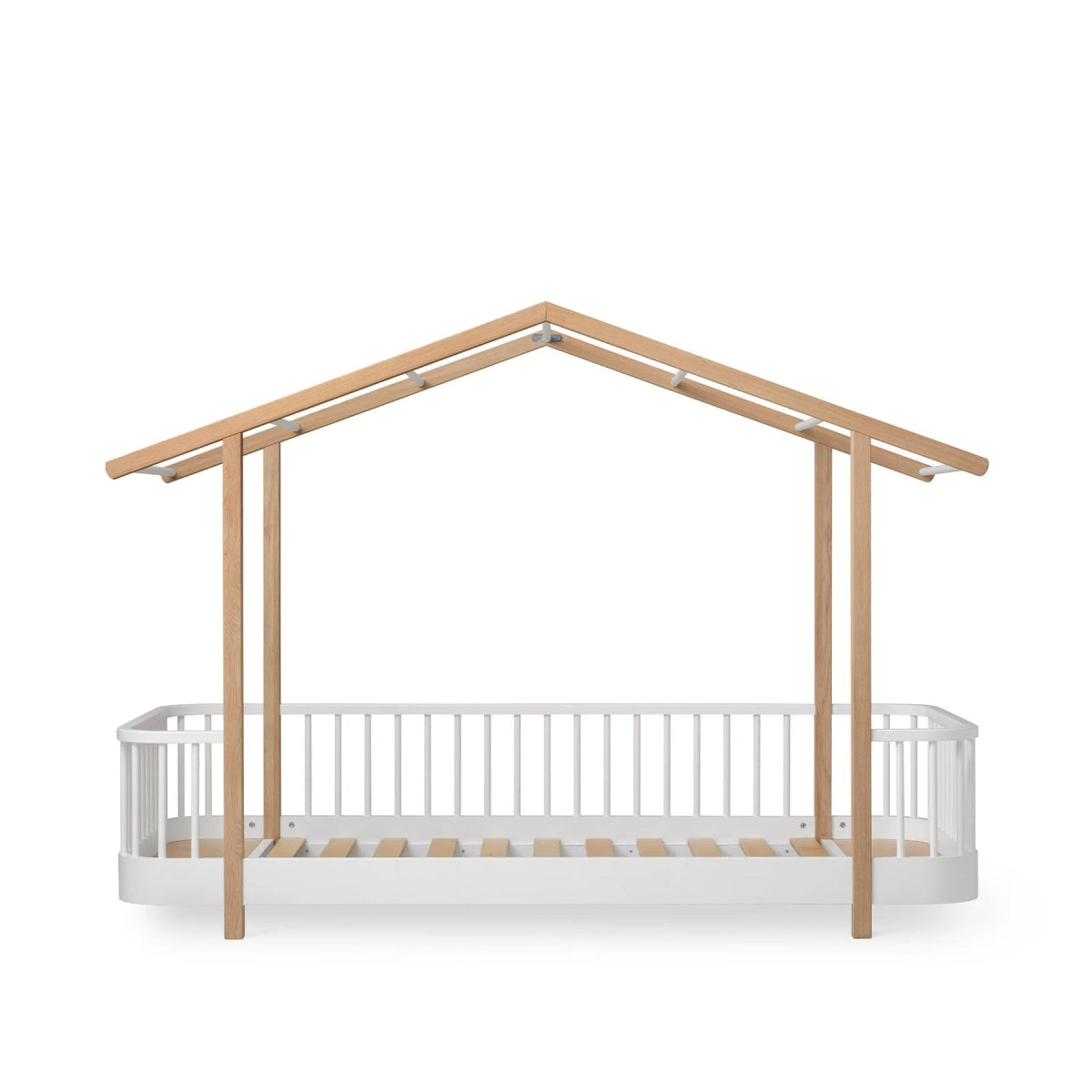 OLIVER FURNITURE - Lit Cabane Oliver Furniture Original, 90x200 Cm, Blanc/chêne