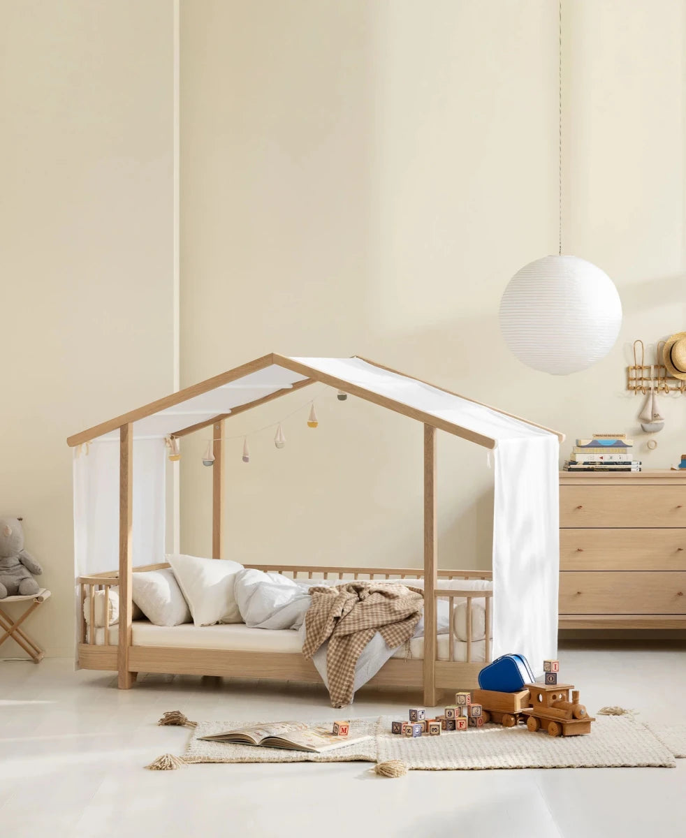 OLIVER FURNITURE-Lit Cabane Original, 90x200 Cm, Chêne