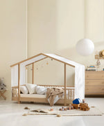 OLIVER FURNITURE-Lit Cabane Original, 90x200 Cm, Chêne