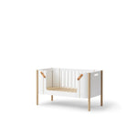 OLIVER FURNITURE - Lit Cododo Wood Avec Kit Conversion - Blanc/Chêne
