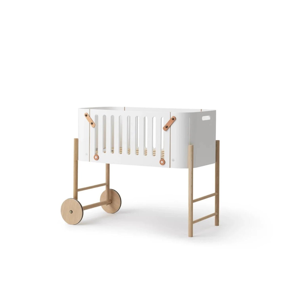 OLIVER FURNITURE - Lit Cododo Wood Avec Kit Conversion - Blanc/Chêne