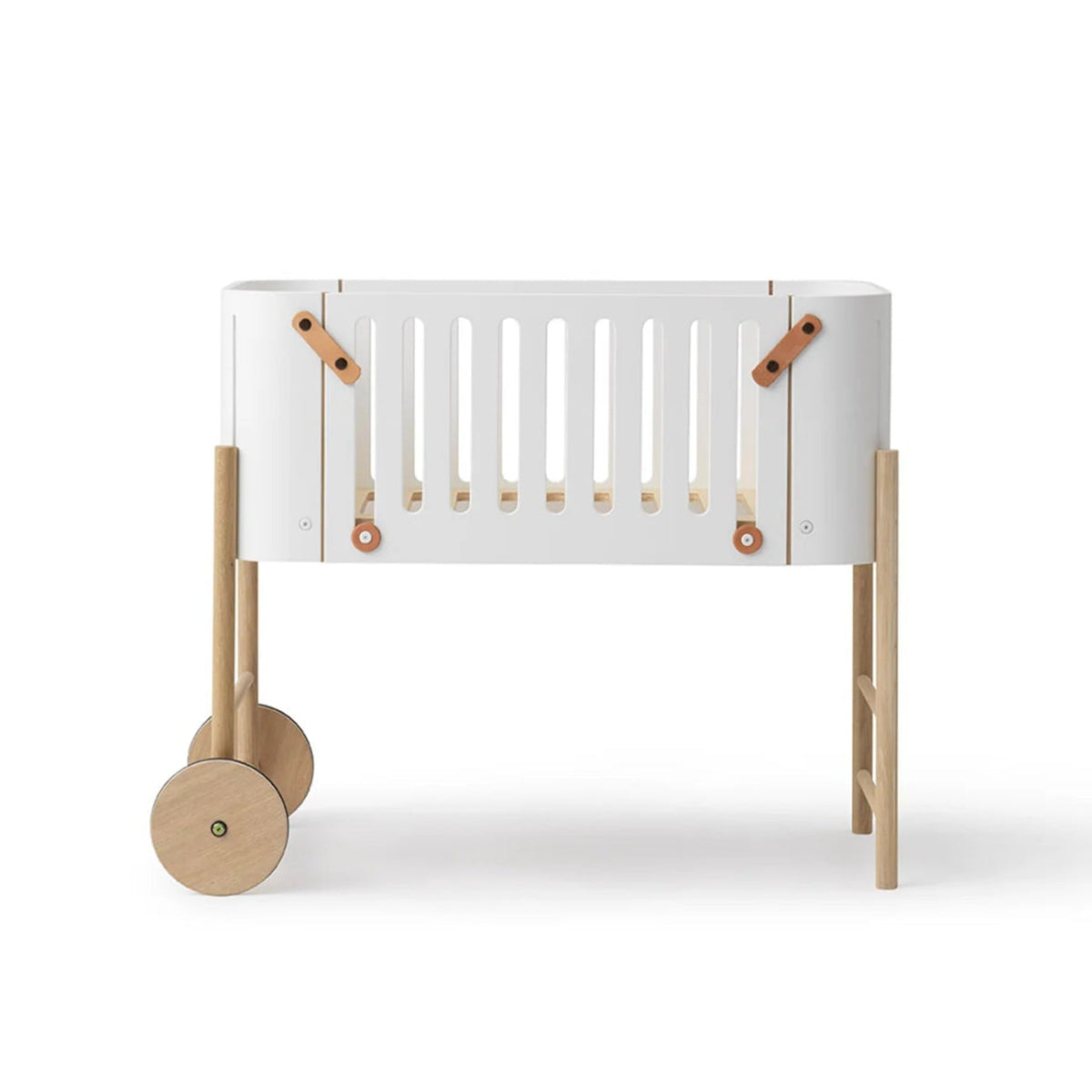 OLIVER FURNITURE - Lit Cododo Wood Avec Kit Conversion - Blanc/Chêne