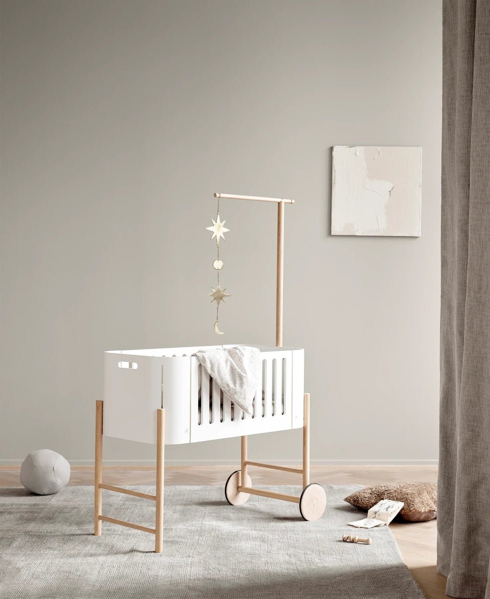 OLIVER FURNITURE - Lit Cododo Wood Avec Kit Conversion - Blanc/Chêne