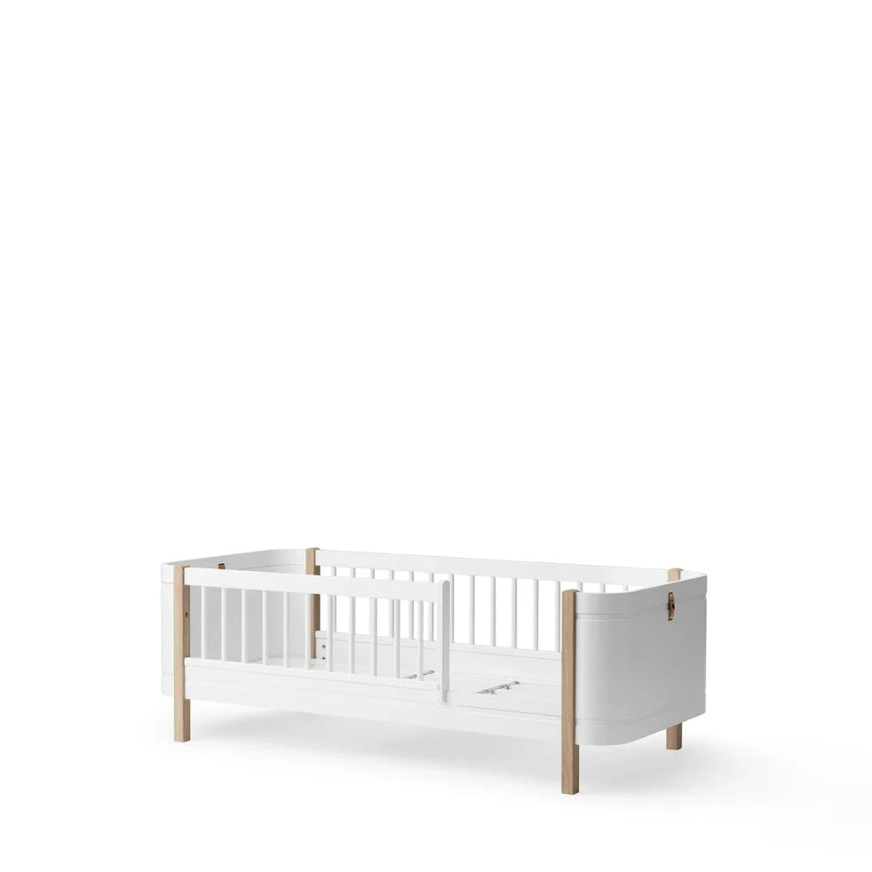 OLIVER FURNITURE - Lit Junior Wood Mini+, Blanc/Chêne