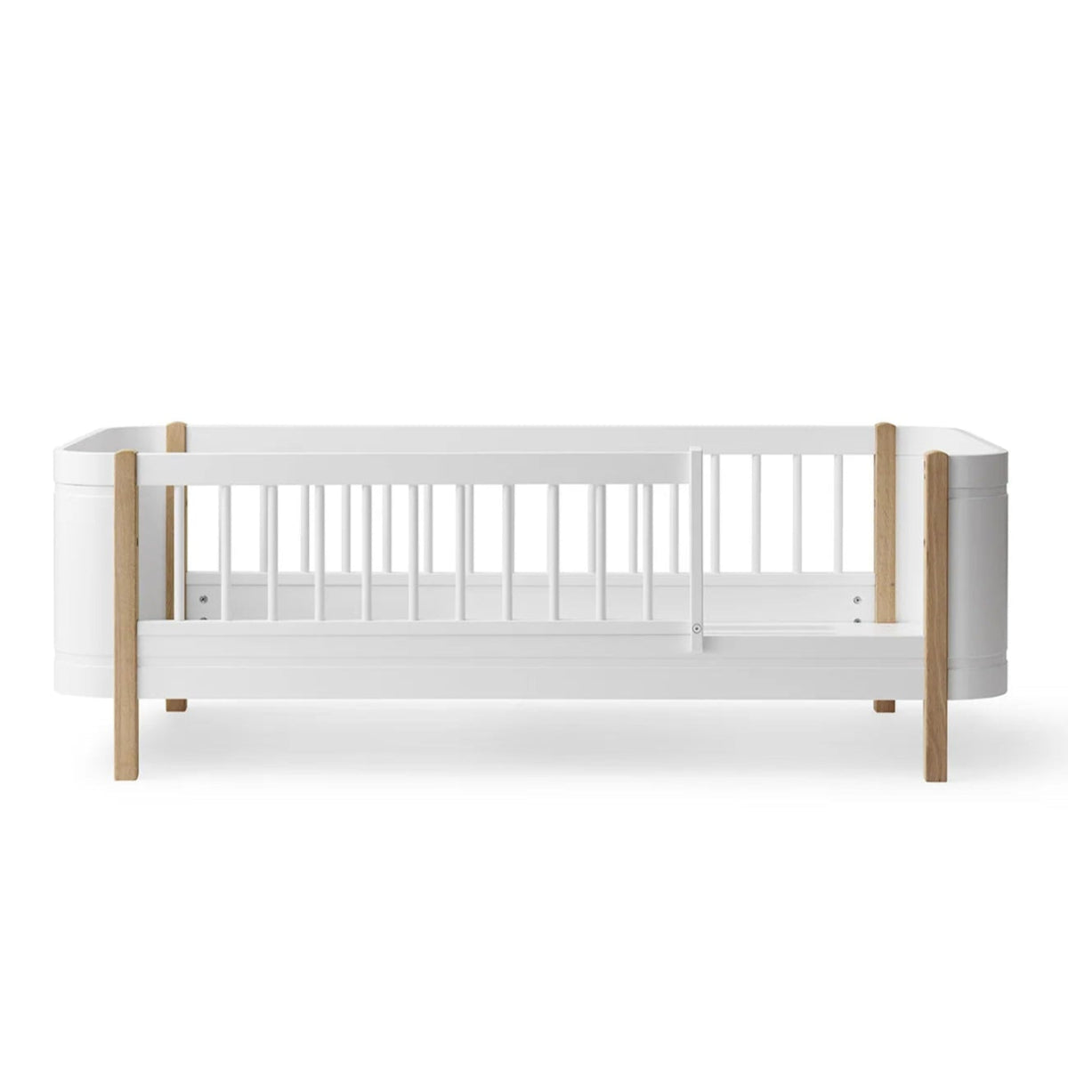 OLIVER FURNITURE - Lit Junior Wood Mini+, Blanc/Chêne