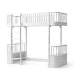 OLIVER FURNITURE - Lit Mezzanine Haut Wood Original, Blanc