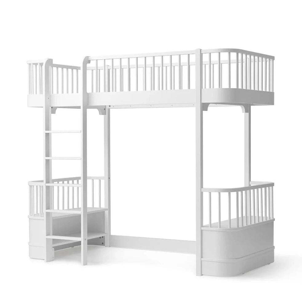 OLIVER FURNITURE - Lit Mezzanine Haut Wood Original, Blanc