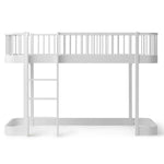 OLIVER FURNITURE - Lit Mezzanine Mi - haut Wood Original, Blanc
