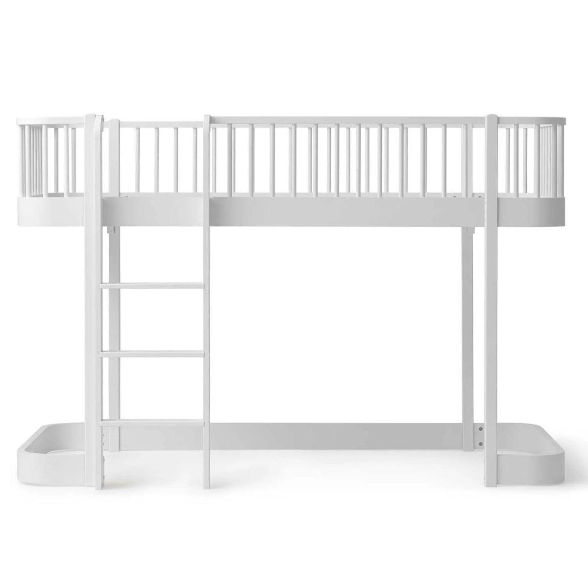 OLIVER FURNITURE - Lit Mezzanine Mi - haut Wood Original, Blanc