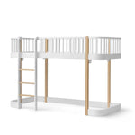 OLIVER FURNITURE - Lit Mezzanine Mi - haut Wood Original, Blanc/Chêne