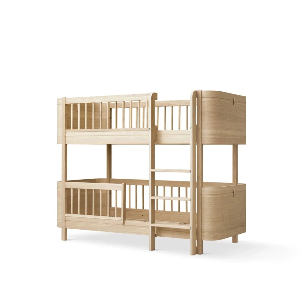 OLIVER FURNITURE - Lit Superposé Mi - haut Wood Mini+, Chêne