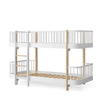 OLIVER FURNITURE - Lit Superposé Mi - haut Wood Original, Blanc/Chêne