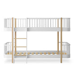 OLIVER FURNITURE - Lit Superposé Mi - haut Wood Original, Blanc/Chêne