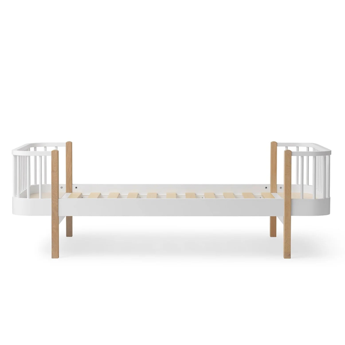 OLIVER FURNITURE - Lit Wood Original, Blanc/Chêne