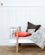 OLIVER FURNITURE - Lit Wood Original, Blanc/Chêne