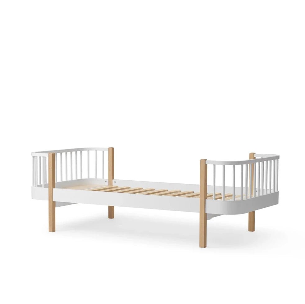 OLIVER FURNITURE - Lit Wood Original, Blanc/Chêne