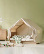 OLIVER FURNITURE-Structure Cabane Pour Lit Novel 120 X 200 Cm, Bouleau/chêne