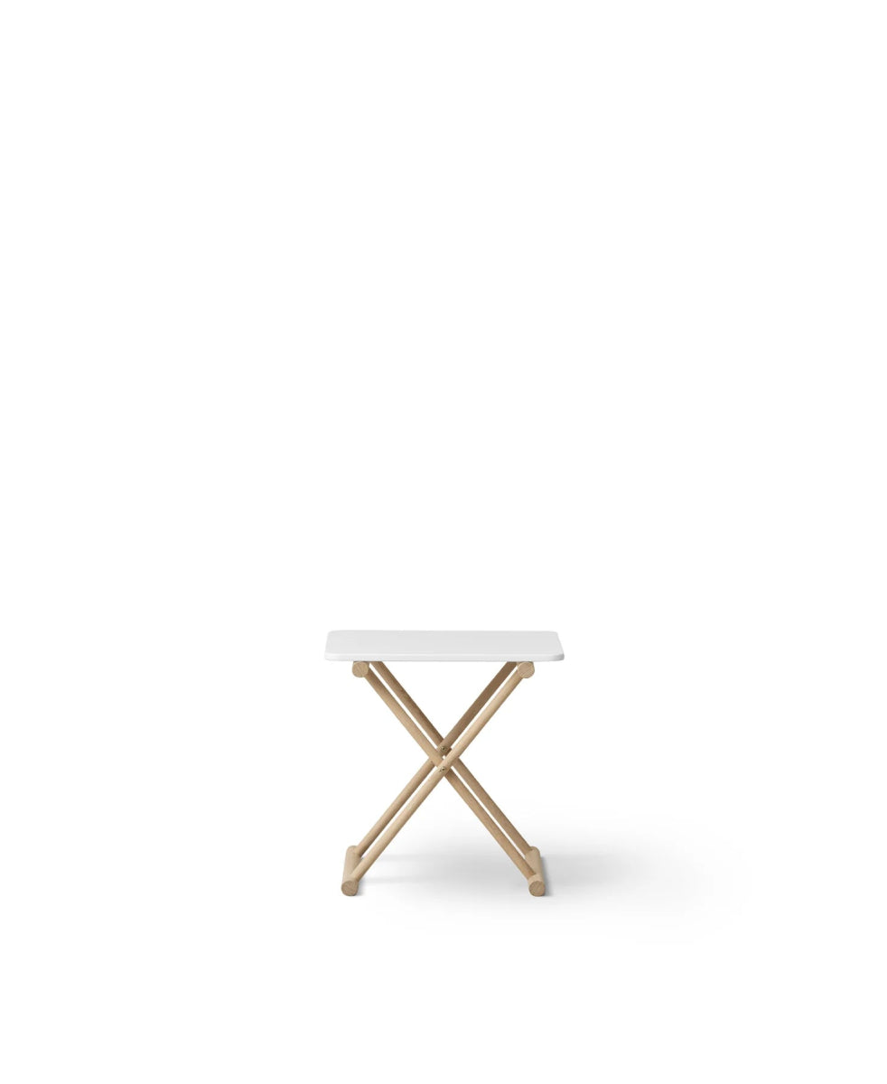 OLIVER FURNITURE - Table De Chevet Basse Camp, Blanc/Chêne