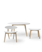 OLIVER FURNITURE - Table Wood PingPong, Blanc/Chêne