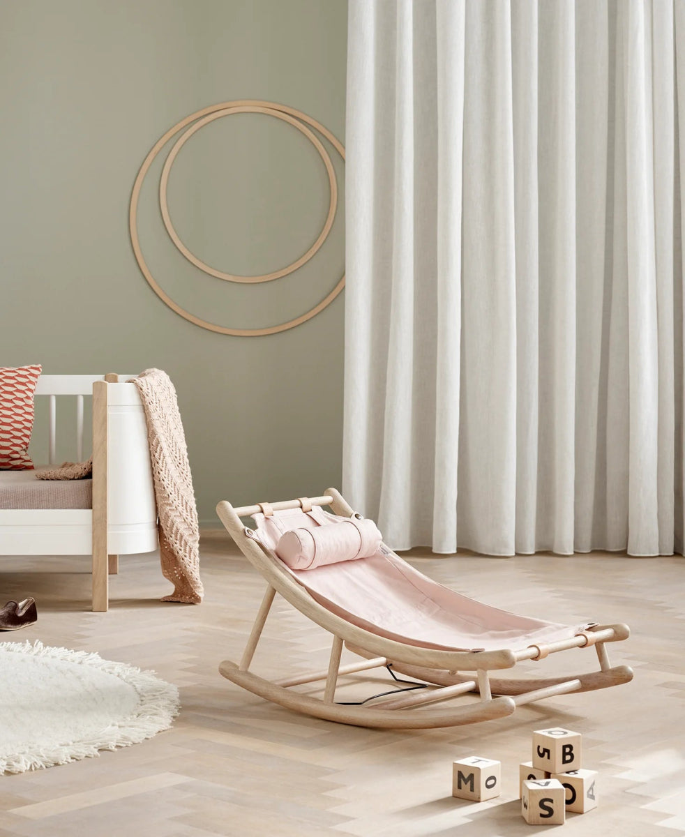 OLIVER FURNITURE - Transat Bébé & Enfant Wood, Chêne/Rose
