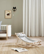 OLIVER FURNITURE - Transat Enfant Wood, Chêne/Gris