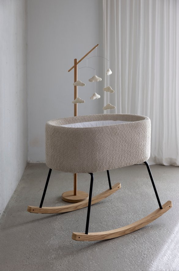 QUAX - Berceau à Bascule De Luxe - Mouton Bouclé