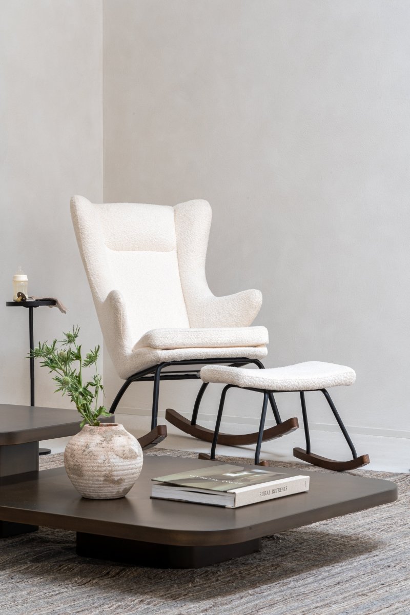 QUAX - Chaise À Bascule Adulte De Luxe - Crème