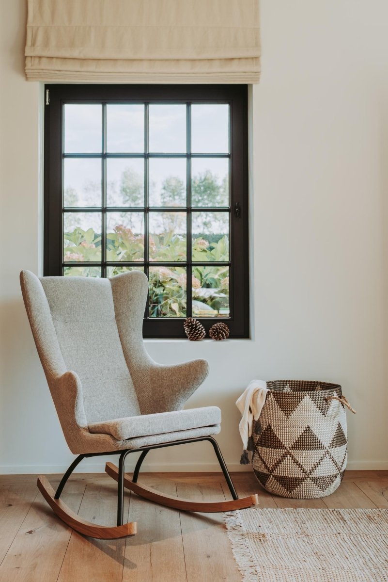 QUAX - Chaise Adulte À Bascule De Luxe Gris Sable