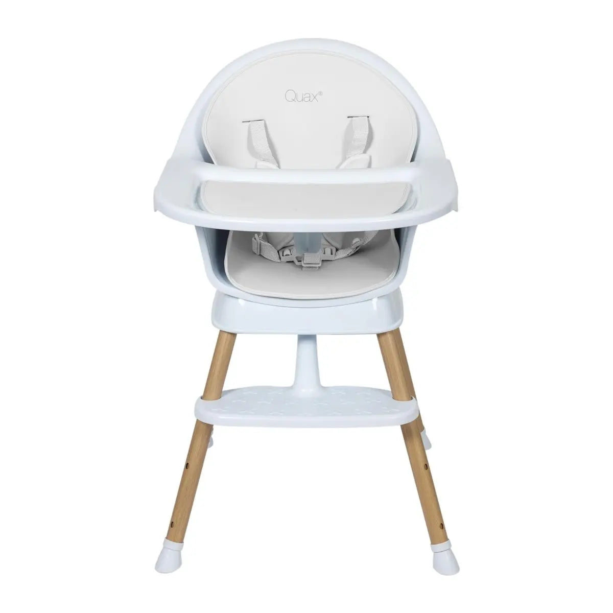 QUAX - Chaise Bébé Evolutive Ultimo 3 Luxe - Blanc - Naturel