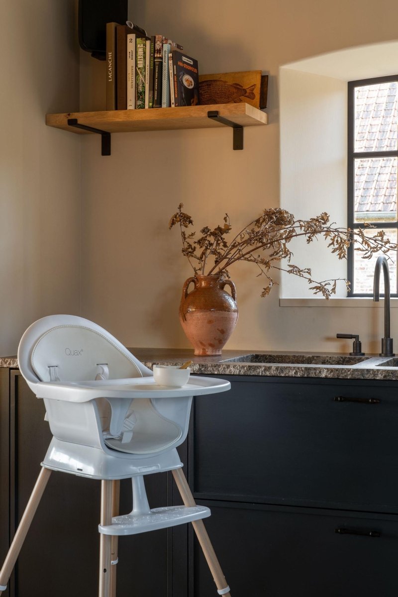QUAX - Chaise Bébé Evolutive Ultimo 3 Luxe - Blanc - Naturel