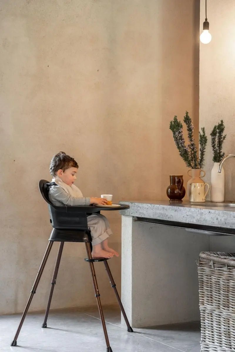 QUAX - Chaise Bébé Evolutive Ultimo 3 Luxe - Noir - Chataignier