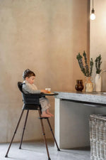 QUAX - Chaise Bébé Evolutive Ultimo 3 Luxe - Noir - Chataignier