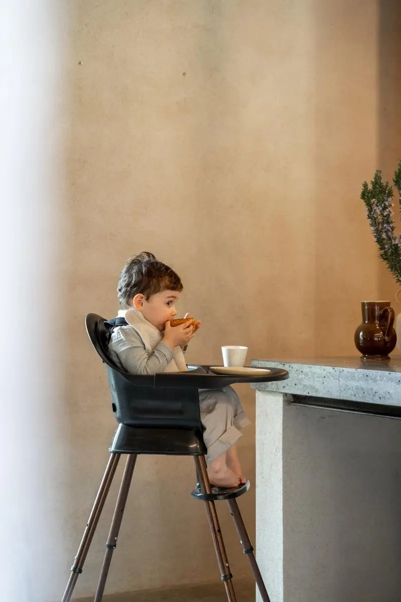 QUAX - Chaise Bébé Evolutive Ultimo 3 Luxe - Noir - Chataignier