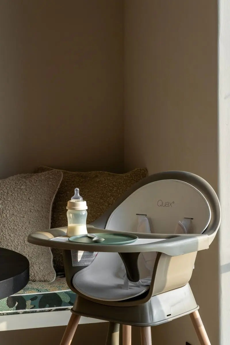 QUAX - Chaise Bébé Evolutive Ultimo 3 Luxe - Thym - Naturel