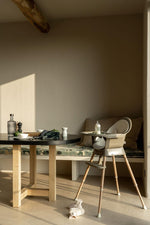 QUAX - Chaise Bébé Evolutive Ultimo 3 Luxe - Thym - Naturel